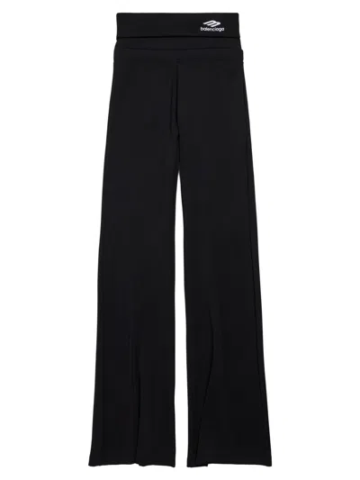 Balenciaga Women's 3b Sports Icon Foldover Leggings In Black