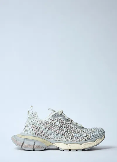 Balenciaga 3xl Fishnet Sneakers In Grey