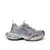 Balenciaga Multicolor Mesh And Rubber 3xl Sneakers In Grey/purple/white