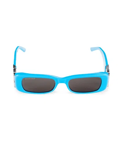 Balenciaga Women's 51mm Rectangle Sunglasses In Blue
