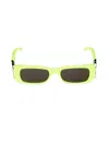 Balenciaga Women's 51mm Rectangle Sunglasses In Lime Green