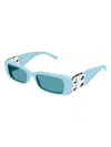 Balenciaga Eyewear Rectangular Frame Sunglasses In Green