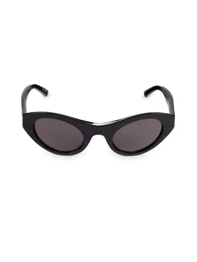 Balenciaga Women's 52mm Oval Sunglasses In Black