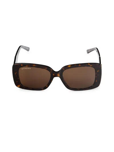 Balenciaga Women's 52mm Rectangle Sunglasses In Brown