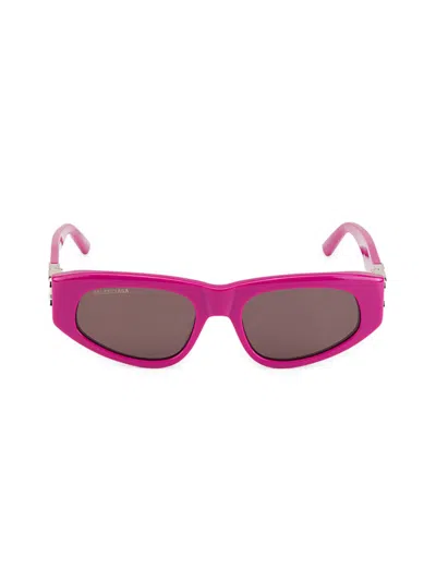 Balenciaga Cat-eye-sonnenbrille Mit Logo In Fuchsia