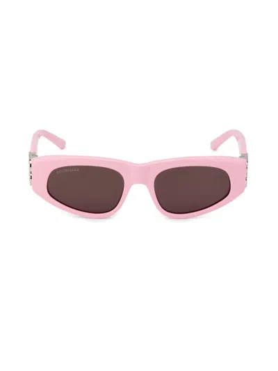 Balenciaga Women's 53mm Reverse Cat Eye Sunglasses In Pink