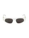 Balenciaga Women's 53mm Solid Lens Rectangle Sunglasses In White