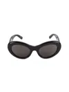 Balenciaga Women's 55mm Gradient Lens Oval Sunglasses In Black