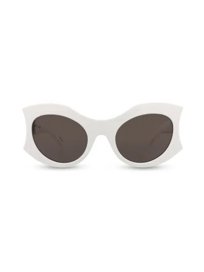 Balenciaga Women's 56mm Cat Eye Sunglasses In White