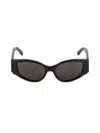 Balenciaga Women's 56mm Solid Lens Cat-eye Sunglasses In Black