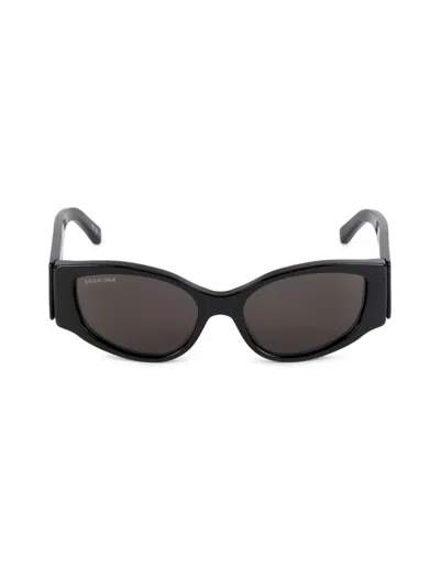 Balenciaga Women's 56mm Solid Lens Cat-eye Sunglasses In Black