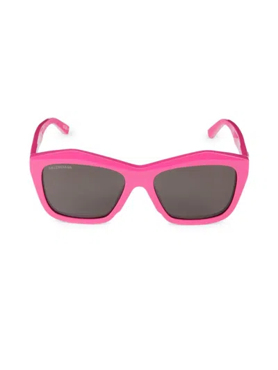 Balenciaga Women's 57mm Rectangle Sunglasses In Pink