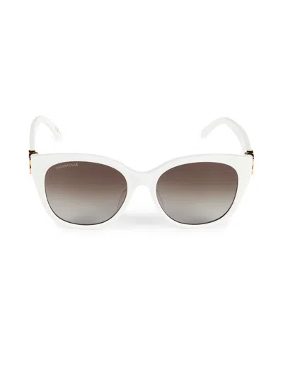 Balenciaga Women's 57mm Square Sunglasses In White Gold