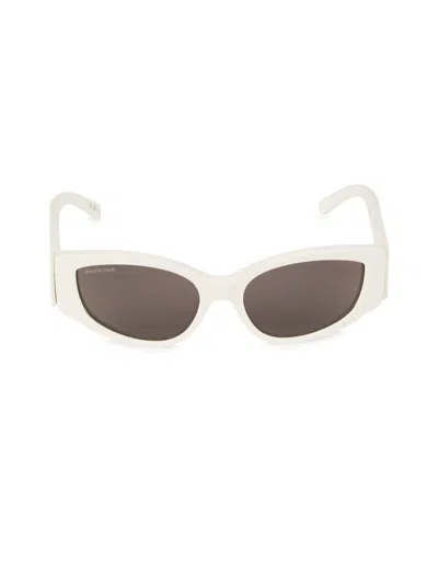 Balenciaga Women's 58mm Cat-eye Sunglasses In White