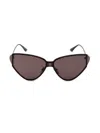 Balenciaga Shield 2.0 Cat Metal Sunglasses In Black