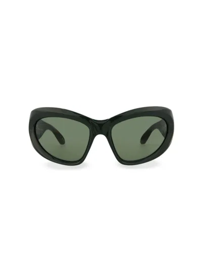 Balenciaga Women's 64mm Shield Sunglasses In Green