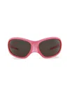 Balenciaga Shield-frame Bio Injection Sunglasses In Pink