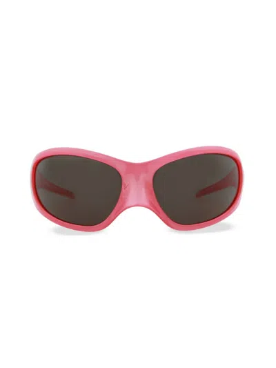 Balenciaga Women's 80mm Shield Sunglasses In Black