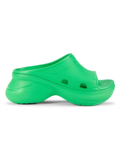 BALENCIAGA WOMEN'S 85MM LOGO PLATFORM SANDALS