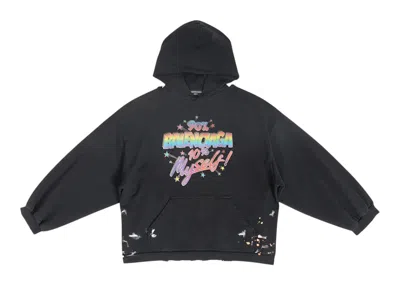 Pre-owned Balenciaga Women's 90/10 Small Fit Hoodiein Black
