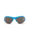Balenciaga Shield-frame Bio Injection Sunglasses In Light Blue