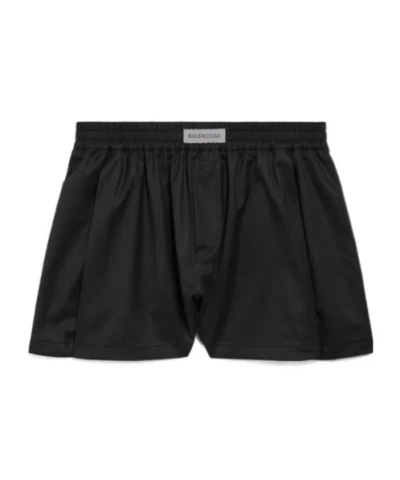 Balenciaga Women's A-line Boxer Shorts In Black