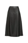 Balenciaga Flared High Waist Midi Skirt In Black