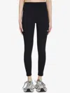 Balenciaga Black Activewear Leggings In Matt Nylon Blend In Black