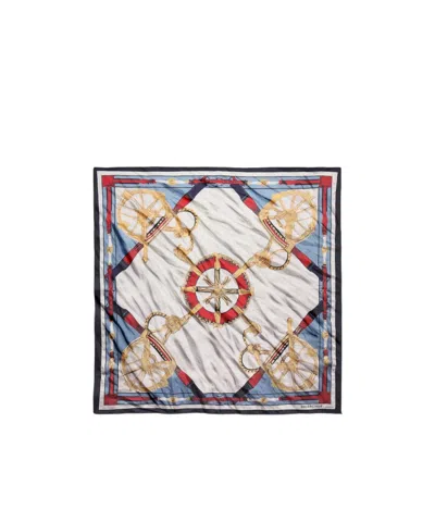 Balenciaga Women's Ai Scarf In Beige/light Blue In Multi