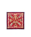 Balenciaga Red Burgundy Printed Square Scarf In Red