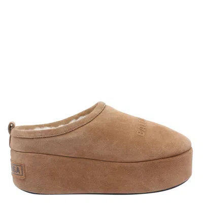 Balenciaga Women Alaska Platform Sabot In Brown