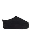 Balenciaga Suede Mules With Rounded Toe And Elevated Platform Sole In Black