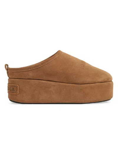 BALENCIAGA WOMEN'S ALASKA SOFT PLATFORM MULES