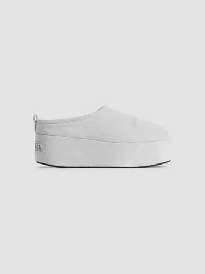 Balenciaga Women's Alaska Soft Platform Mules In White