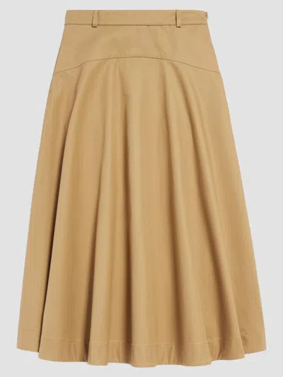 Balenciaga Women's A-line Cotton Skirt In Brown