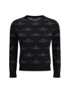 Balenciaga Bb-pattern Open-knit Jumper In Black