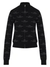 Balenciaga All-over Zip-up Cardigan For Women In Black