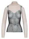 Balenciaga Trompe L Il Lingerie Top In Multi