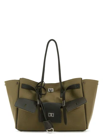 BALENCIAGA WOMEN'S ARMY CANVAS MEDIUM CARRY ALL BEL AIR HANDBAG