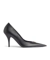 Balenciaga Black Leather Avenue Bb Editor 90 Pumps In Black