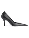 Balenciaga 90mm Avenue Leather Pointed-toe Pumps In Black