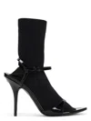 Balenciaga Avenue Sock Black Sandal In Patent Leather And Mesh In Black