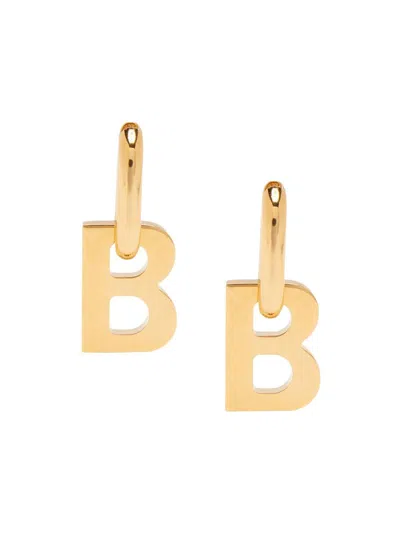 Balenciaga Women's B Chain Xl Earrings In Gold