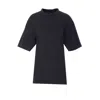 Balenciaga Women Back Drawstring T-shirt In Black