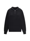 Balenciaga Reversible Sweater With High Collar And Pockets In Black