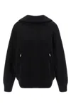 Balenciaga Reversible Sweater With High Collar And Pockets In Black