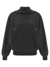 Balenciaga Charcoal Wool Sweater In Gray