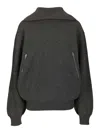 Balenciaga Women Back To Front Sweater In Wool Blend In Gray