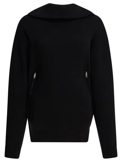 Balenciaga Back-to-front High-collar Sweater In Black