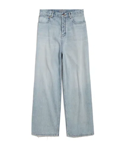 Balenciaga Women's Baggy Fit Jeans In Light Blue